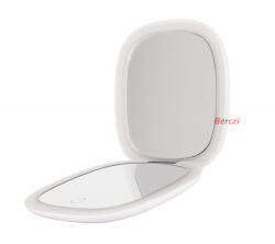 Humanas PM01 kézi sminktükör, LED háttérvilágítás, állítható fényerő, 3 színhőmérséklet, mikro USB, 5x zoom (HUHS3698) - berczitech