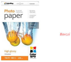 COLORWAY Fotópapír, magasfényű (high glossy), 230 g/m2, 10x15, 100 lap (PG2301004R) - berczitech