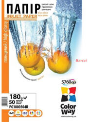 COLORWAY Fotópapír, magasfényű (high glossy), 180 g/m2, 10x15, 50 lap (PG1800504R) - berczitech
