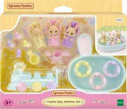 EPOCH Set de joaca Sylvanian Families Iepurasi Tripleti cu accesorii baie (SF5707) Figurina