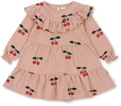 Konges Sløjd gyerek pamutruha MALLI GLITTER DRESS GOTS rózsaszín, mini, harang alakú, KS101792 - rózsaszín 134-140