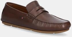 Tommy Hilfiger bőr mokaszin CORPOARTE HILFIGER LTH DRIVER barna, férfi, FM0FM04810 - barna Férfi 44