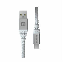 SWISSTEN Kevlar USB / USB-C 1, 5 m Цвят: бял