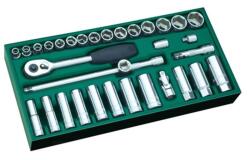 SATA dugókulcs készlet modul 3/8" 33 részes (ST09902SJ)