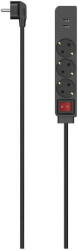Hama 3 Plug + USB 1,4 m Switch (223182)