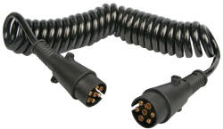 Multipa Spirális összekötő kábel 2 x 7-pin, 7 x 1 mm, PVC csatlakozók - MULTIPA
