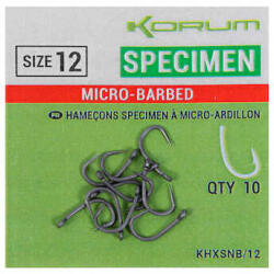 Korum XPERT SPECIMEN MICRO BARBED HOOKS - SIZE 12 (KHXSNB/12)
