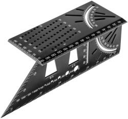 NEO TOOLS Jelölő sablon 3D, derékszög, vonalzó, szögmérő, alumíniumötvözet (72-115) - szerszamhaz
