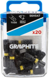 GRAPHITE Torziós ütvecsavarozó bit TX30 x 25mm, 20db (56H547) - szerszamhaz