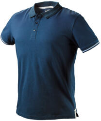 NEO TOOLS Munkavédelmi póló, galléros, kék, Denim, 100% pamut, 200g/m2, M (81-606-M) - szerszamhaz