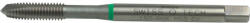 SwissBurr m3x0.5 zöld gyűrűs hss-ev egyenes hornyú gépi menetfúró - nitridált (SWT1856509G)