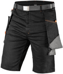 NEO TOOLS Karcsúsított(slim fit) munkás rövidnadrág, 60% pamut, 37% polyester, 3% elasztán, 285 g/m2, övvel, M (81-278-M) - szerszamhaz