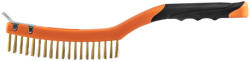 NEO TOOLS Drótkefe, sárgaréz, 3x19 sor, kaparóval (39-032) - szerszamhaz