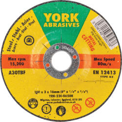 York - 100X3X16 A30TBF VÁGÓKORONG, T42 (YRK2300650K)