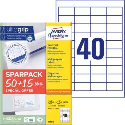 AVERY 4780-65 48, 5x25, 4 mm univerzális 50+15 lap 2600 db-os etikett (4780-65) - bestbyte