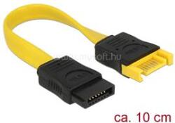 Delock SATA 6 Gb/s-s bővítőkábel csatlakozódugóval > SATA-s, csatlakozóhüvellyel, 10 cm, sárga (DL83948) (DL83948)