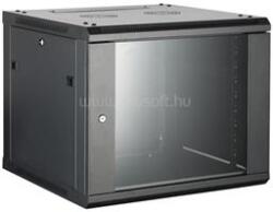 HIKVISION Rackszekrény - 19" fali kivitel (6U, 600x600x370, fekete, egyrekeszes, üvegajtós, max. 60 kg) (DS-XS6606-S/B) (DS-XS6606-S/B)