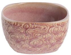  IRIS kerámia müzlis tál virágos rózsaszín 14x10cm (171219)