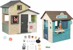 Smoby Set căsuța Prietenilor cu ușă mare și bufet Friends Evo Life Playhouse Smoby extensibil cu gelaterie (SM810206-7) Casuta pentru copii