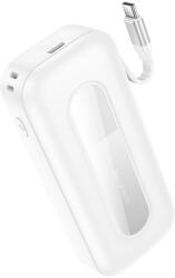 BOROFONE Power Bank 10000mAh BJ74 Hermoso - Type C - QC 3.0 PD 20W Type C kábellel fehér
