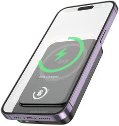 BOROFONE Power Bank 10000mAh BJ63A Nimble - Type C - PD 20W mágneses indukciós töltéssel fekete
