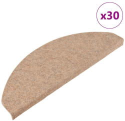 vidaXL 30 db bézs öntapadó lépcsőszőnyeg 65 x 22, 5 x 3, 5 cm (VD3365897)