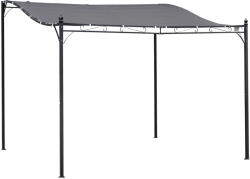  Gazebo Kerti pavilon sátor, vízálló, 297x297cm, fekete / szürke (84C-038GY)