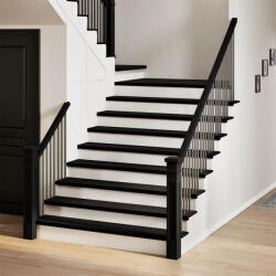 vidaXL lépcsőfokok 4 db Sötétbarna 110x30x2 cm tömör fa tölgyfa (VD3283023)
