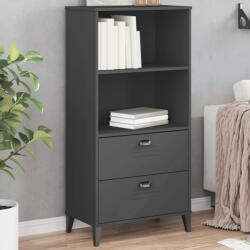 vidaXL VIKEN antracitszürke szerelt fa könyvszekrény 60 x 35 x 123 cm (VD374949)