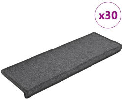 vidaXL 30 db sötétszürke lépcsőszőnyeg 65x21x4 cm (VD3365766)