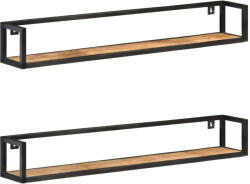 vidaXL 2 db nyers mangófa fali polc 120 cm (VD320673)