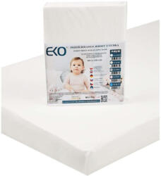 Eko Gumis lepedő Jersey fehér 120x60 cm - pepita