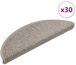 vidaXL 30 db ezüst lépcsőszőnyegek öntapadós szizál kinézetű 56x17x3cm (VD3365859)