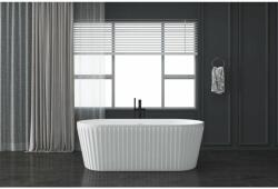 Rune Cada freestanding Rune Esir riflat alb 159x74 cm (5940541332176)