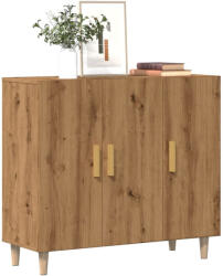 vidaXL kézműves tölgy színű szerelt fa tálalószekrény 90 x 34 x 80 cm (VD856891)