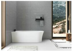 Rune Cada asimetrica Rune Birka Boyd 160x75 cm stanga alb lucios lipita de perete, BTW (5940541332329)