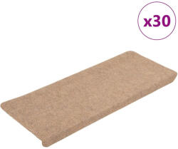 vidaXL 30 db bézs öntapadó lépcsőszőnyeg 65 x 24, 5 x 3, 5 cm (VD3365898)
