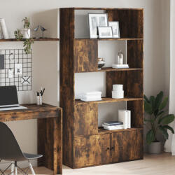 vidaXL füstös tölgy színű szerelt fa könyvespolc 100 x 36 x 189 cm (VD3295328)