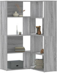vidaXL 4 szintes szürke szerelt fa sarokkönyvespolc 85x85x140 cm (VD3307815)