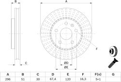 Bosch Disc frana fata BOSCH 0986479543