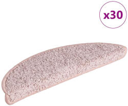 vidaXL 30 db világos rózsaszín lépcsőszőnyeg 56x17x3 cm (VD3365807)