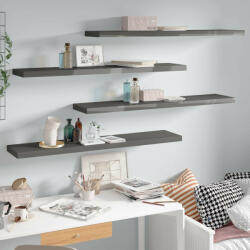 vidaXL 4 db magasfényű szürke MDF lebegő fali polc 120 x 23, 5 x 3, 8 cm (VD323801)