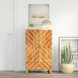vidaXL barna és fekete tömör mangófa tálalószekrény 60x33, 5x100 cm (VD356813)
