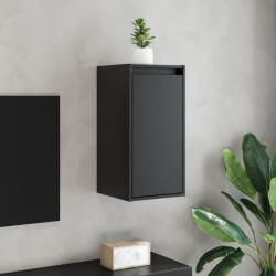 vidaXL 2 db fekete tömör fenyőfa faliszekrény 30 x 30 x 60 cm (VD813494)