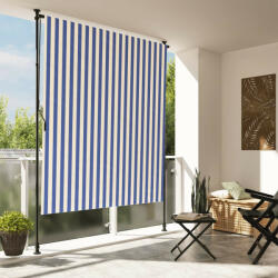 vidaXL kék és fehér szövet és acél kültéri roló 200 x 270 cm (VD368767)