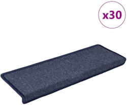 vidaXL 30 db szürke és kék lépcsőszőnyeg 65 x 21 x 4 cm (VD3365775)