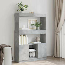 vidaXL betonszürke szerelt fa magasszekrény 92 x 33 x 140 cm (VD3309612)