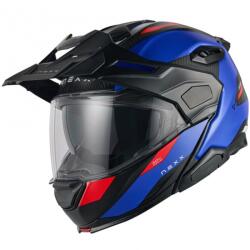 NEXX Helmets X. Lifecountry Terra felnyitható motoros bukósisak matt kék-piros