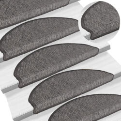 vidaXL 15 db szürke és bézs színű öntapadó lépcsőszőnyeg 65x21x4 cm (VD326900)