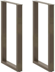 vidaXL U-alakú Kávéasztal Lábak - Acél - 60x100-101cm (VD4013239)